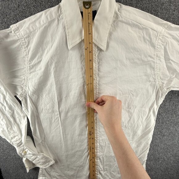 Gitman Bros TTX Pinpoint USA Point Cotton Oxford 15.5 35 White Button Up Men - Picture 11 of 16